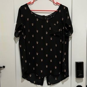 Torrid Chiffon Squirrel Shirt 🐿️ size 0